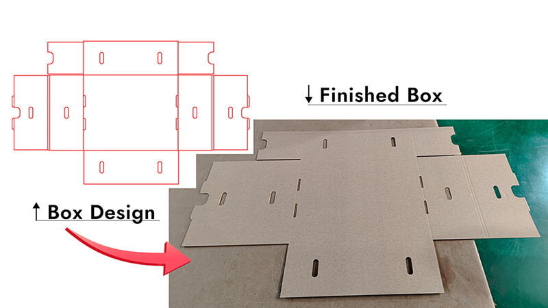 Complicated-fruit-box-cutting-by-Aopack-corrugated-box-maker-Vibrating-knife