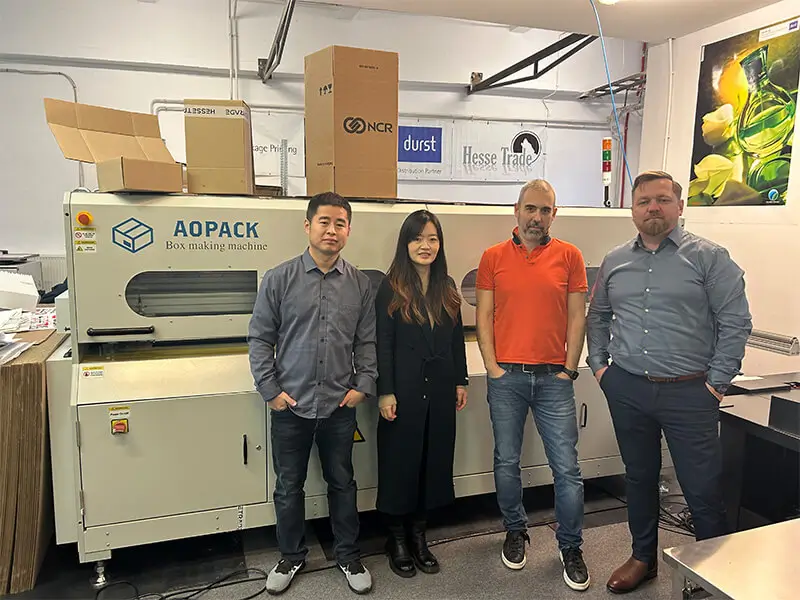 aopack maquina para fabricar cajas caso de cliente
